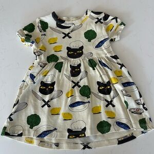 EUC MINI RODINI DRESS 💛💚🤍🖤 1.5-3Y